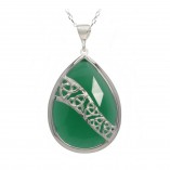 Trinity Knot Pendant with Green Onyx 2202