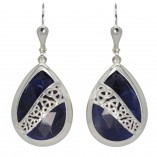 7195 Trinity Knot Earrings with Sodalite