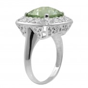 Green Amethyst and Trinity Lace Ring - 1167