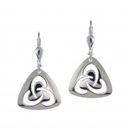 Open trinity knot earrings - 7126