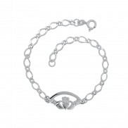Claddagh Sterling Silver Bracelet 8403