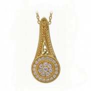 18ct Gold Plated Sterling Silver Elegance Pendant - 2555
