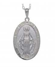 Large Miraculous Medal Sterling Silver - 6053