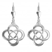 Etched celtic love knot earrings - 7184