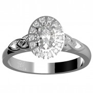 Diamond Oval Halo Ring - 152